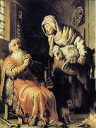 REMBRANDT Harmenszoon van Rijn Tobit Accuses Anna of Stealing the Kid oil painting on canvas